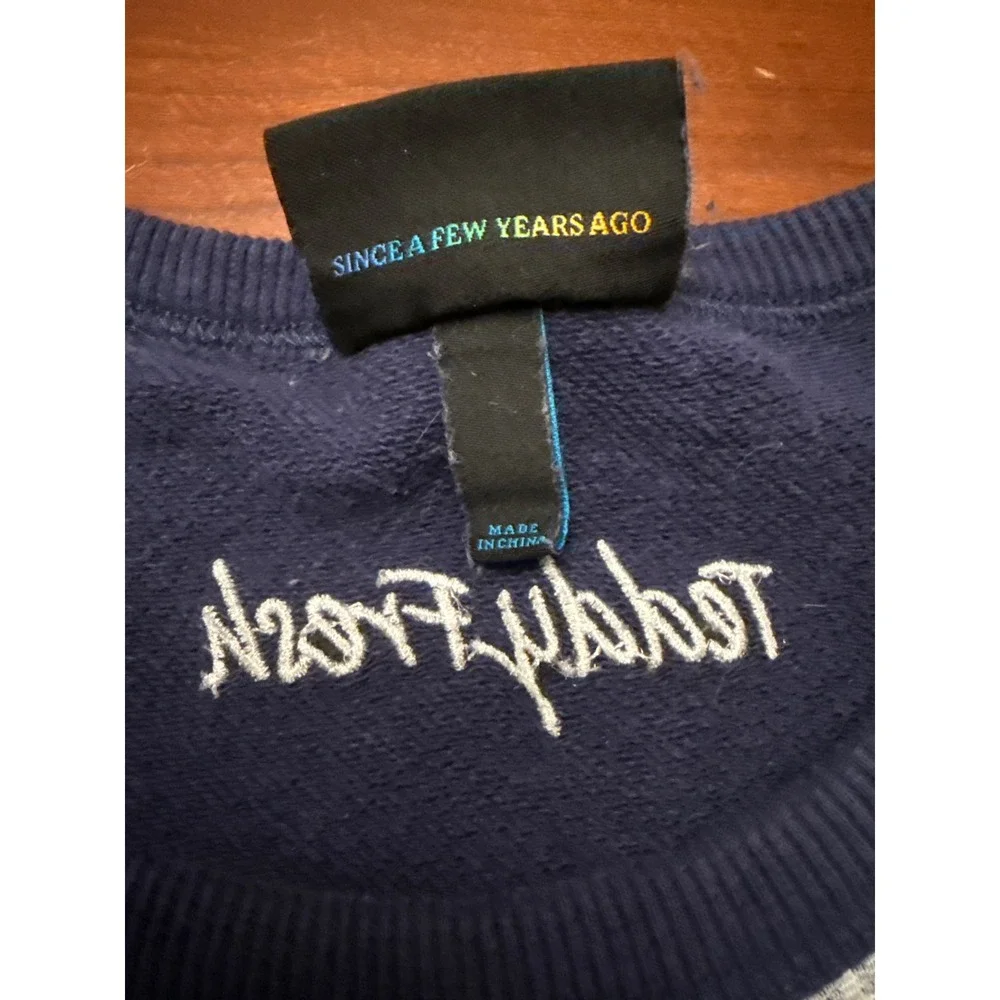 Teddy Fresh sweatshirt XL Navy blue white bear lace appliqué RARE - Picture 6 of 9